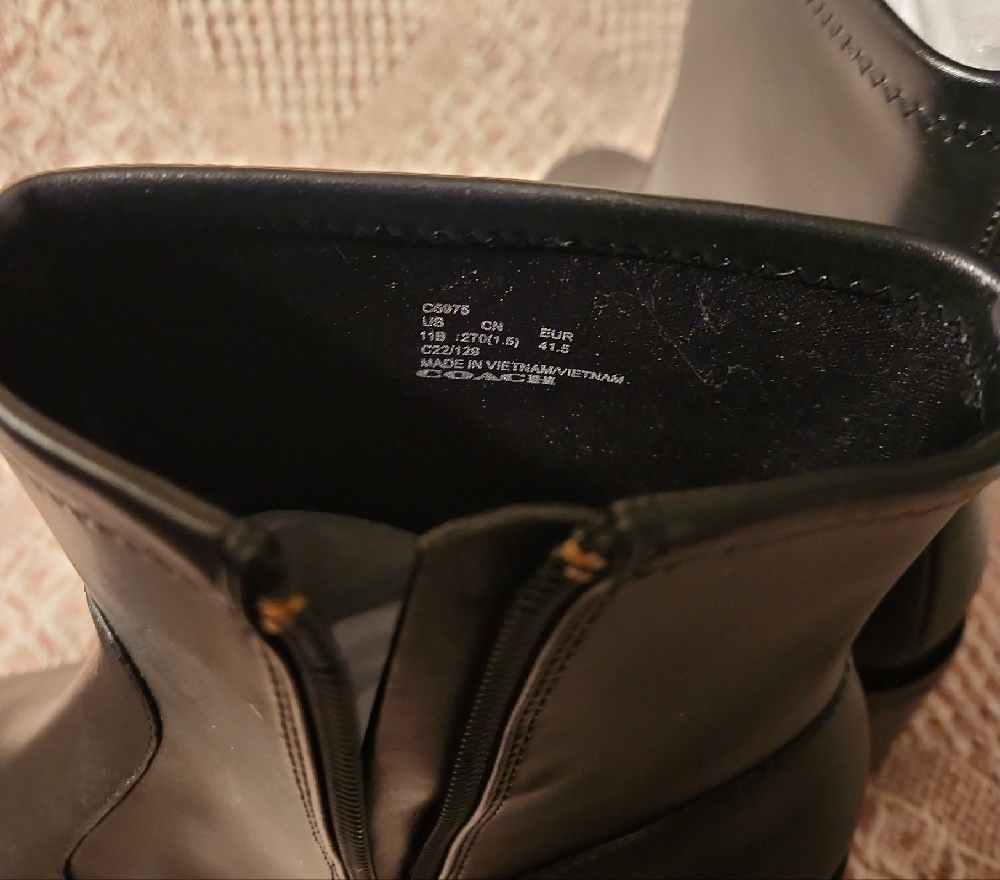 Coach Joy Black Heeled Bootie Chunky Block Heel Women Size 11 - Picture 8 of 14